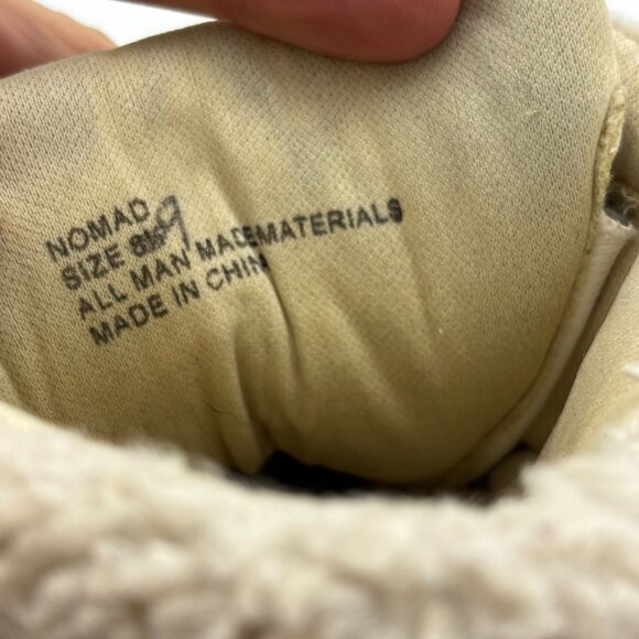 Aspen Nomad Womens Winter Boots Faux Leather Sherpa Lined Lace Up Hiking Beige - Picture 7 of 9